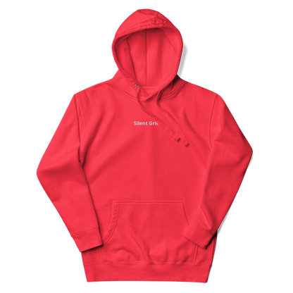 Silent Grind Embroidered Hoodie (Red)